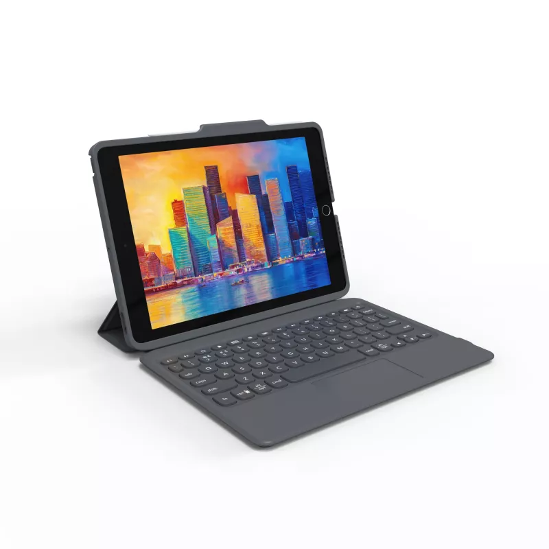 ZAGG Klávesnica Pro Keys with Trackpad-Apple-iPad 10.2-čierna/sivá-nemčina