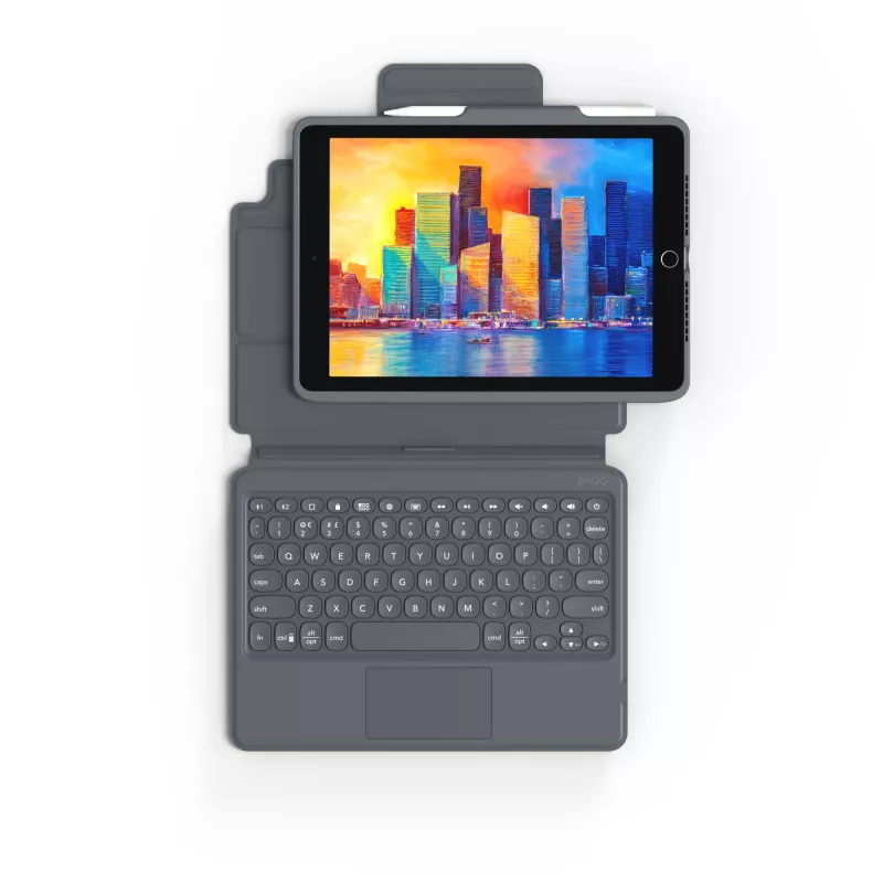 ZAGG Klávesnica Pro Keys with Trackpad-Apple-iPad 10.2-čierna/sivá-nemčina