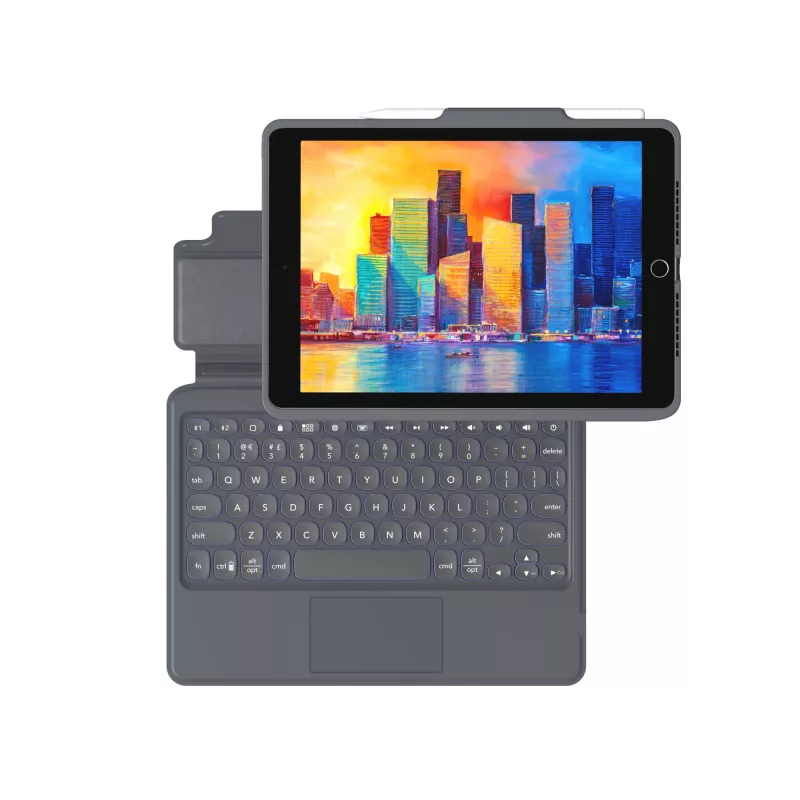 ZAGG Klávesnica Pro Keys with Trackpad-Apple-iPad 10.2-čierna/sivá-nemčina