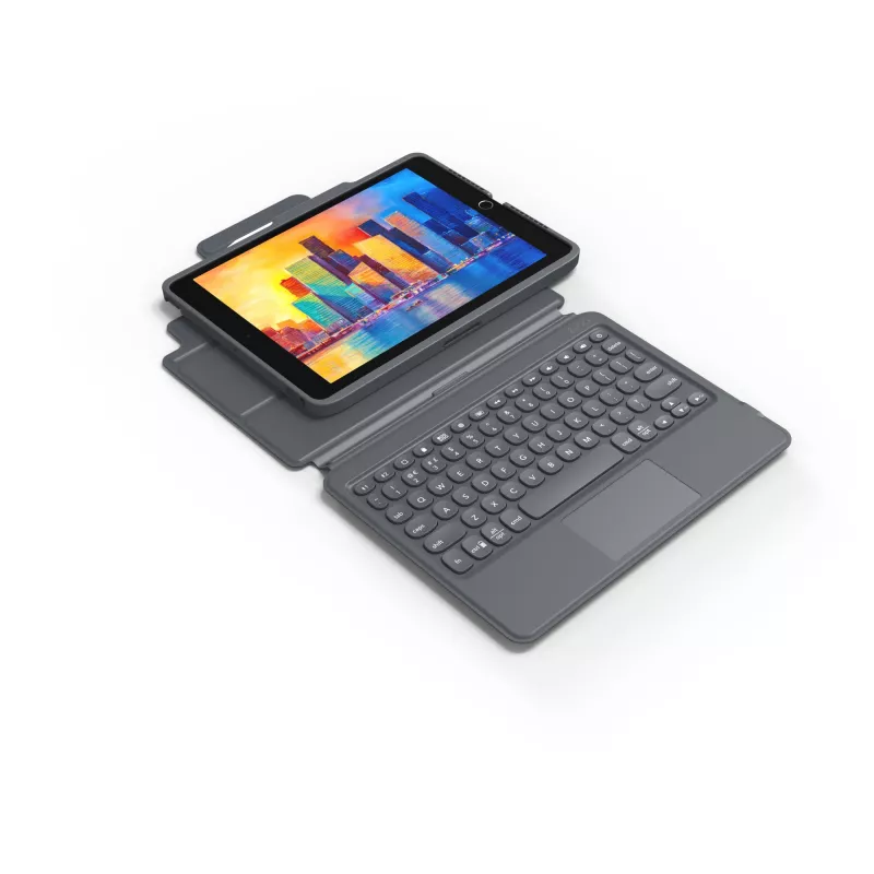 ZAGG Klávesnica Pro Keys with Trackpad-Apple-iPad 10.2-čierna/sivá-nemčina