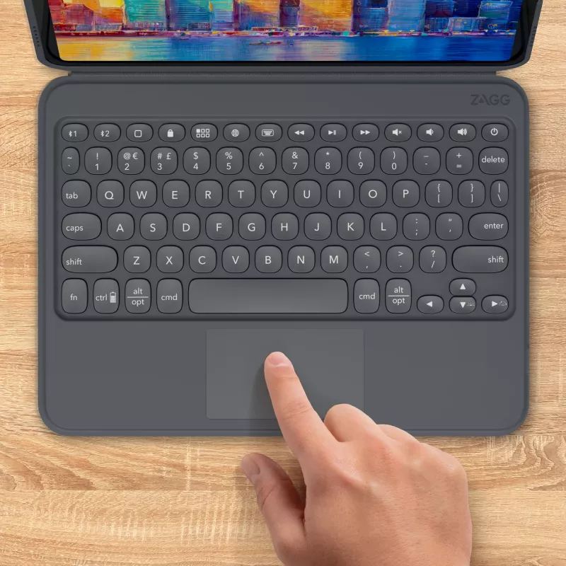 ZAGG Klávesnica Pro Keys with Trackpad-Apple-iPad 10.2-čierna/sivá-nemčina