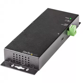 StarTech.com 4-portový USB-C hub 10 Gbit/s – priemyselný USB-C hub z kovu – 2x USB-C & 2x USB-A – ESD prepäťová ochrana – USB-C alebo USB-A host – samostatne napájaný, montovateľný USB 3.2 Gen 2 Type-C hub