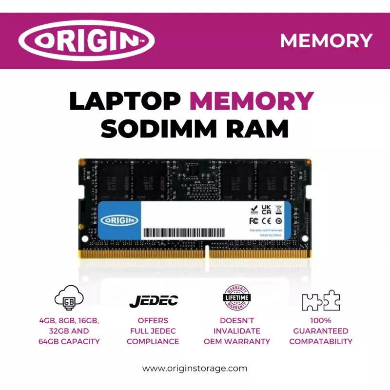 Pamäť pre notebook Origin 8GB DDR4 3200MHz SODIMM 260-pinová 1Rx8 Non‑ECC 1,2V