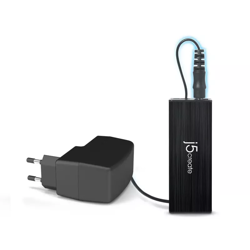 USB hub j5create JUH340 4-portový USB 3.0 čierny hliník