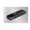 USB hub j5create JUH340 4-portový USB 3.0 čierny hliník