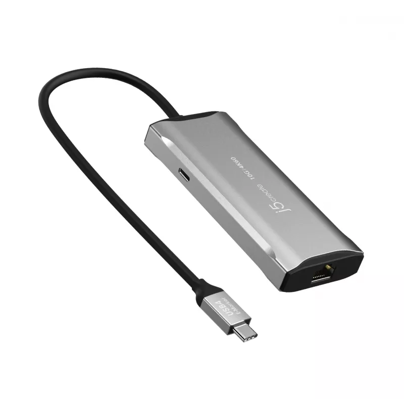 j5create JCD392 4K60 Elite USB-C® 10Gbps cestovný dock, Space Grey