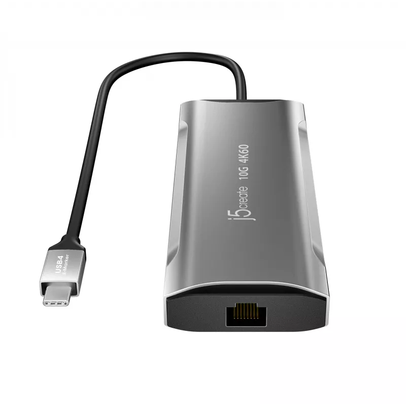 j5create JCD392 4K60 Elite USB-C® 10Gbps cestovný dock, Space Grey