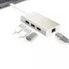 j5create JCH471 USB-C™ Gigabit Ethernet a hub multi adaptér, metallic champagne