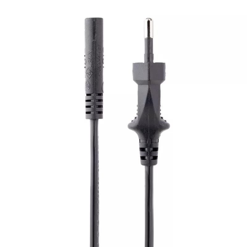 StarTech.com 3 m (10 ft) napájací kábel na notebook, EU konektor na C7, 2,5 A 250 V, 18 AWG, náhradný kábel na notebook, kábel na tlačiareň, nabíjací kábel na notebook, napájací kábel na notebook, čierna