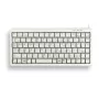 CHERRY kompaktná klávesnica, QWERTY, 83 klávesov, combi USB/PS2, svetlosivá