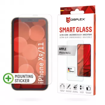 Displex Smart Glass (9H) pre Apple iPhone XR/11, montážna nálepka, nerozbitné, ultratenké, neviditeľné