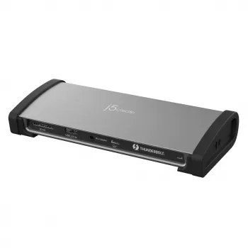 j5create JTD562 - 8K Thunderbolt™ 4 dokovacia stanica - EU, káblové pripojenie, Thunderbolt 4, 96 W, 3,5 mm, 10,100,1000 Mbit/s, sivá