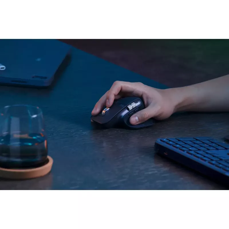 Logitech MX Keys S klávesnica univerzálna RF Wireless + Bluetooth AZERTY belgická grafitová