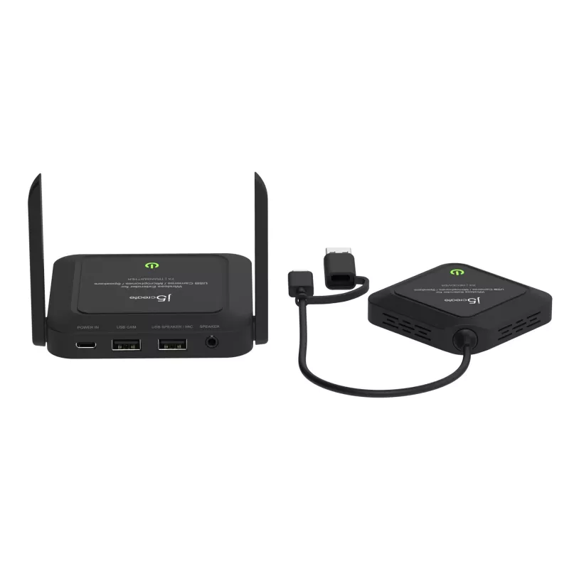 j5create JVW120 bezdrôtový extender pre USB™ kamery / mikrofóny / reproduktory, čierny