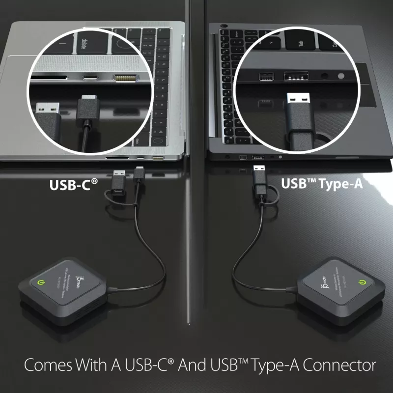 j5create JVW120 bezdrôtový extender pre USB™ kamery / mikrofóny / reproduktory, čierny