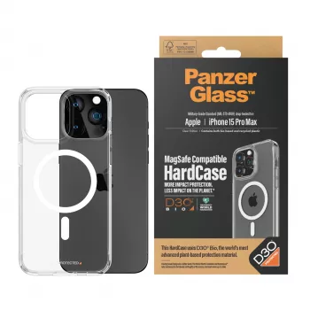 PanzerGlass ® HardCase transparentné s White MagSafe & D3O® iPhone 15 Pro Max