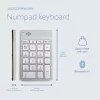 R-Go Tools numerická klávesnica R-Go Numpad Break, ergonomická numerická klávesnica so softvérom Break, Bluetooth, biela