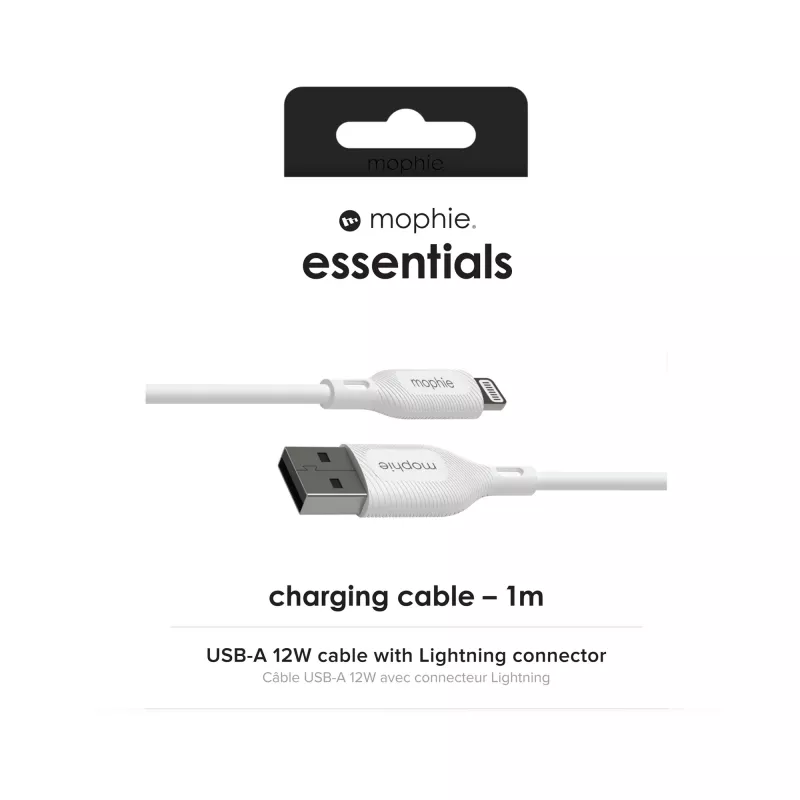 Nabíjací kábel mophie essentials 1M Lightning na USB A 12W