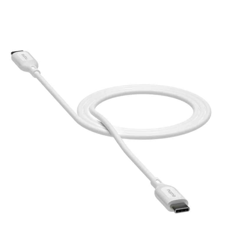 mophie essentials nabíjací kábel | 1 m USB kábel USB 2.0 USB-C biely