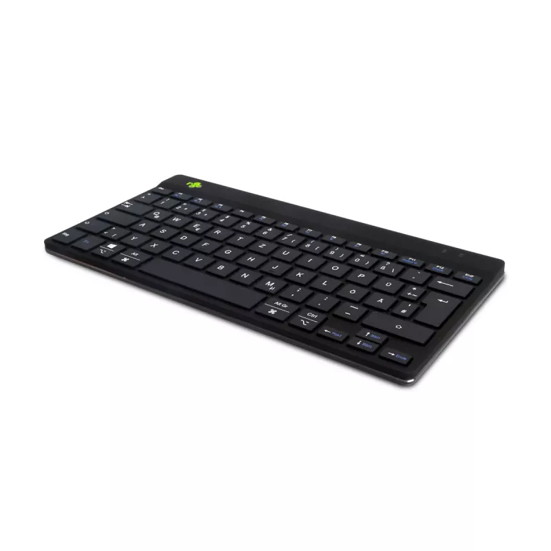 R-Go Tools ergonomická klávesnica R-Go Compact Break, kompaktná klávesnica so softvérom na prestávky, QWERTZ (DE), Bluetooth, čierna