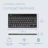R-Go Tools ergonomická klávesnica R-Go Compact Break, kompaktná klávesnica so softvérom na prestávky, QWERTZ (DE), Bluetooth, čierna
