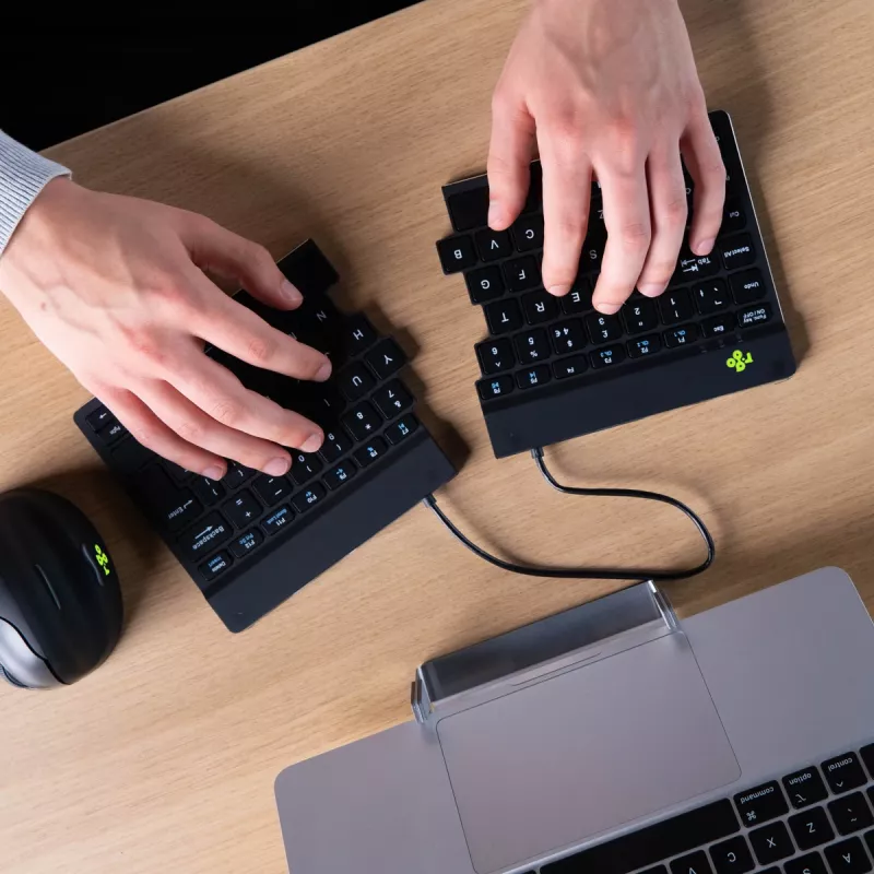 R-Go Tools ergonomická klávesnica R-Go Split Break so softvérom Break, ergonomická delená klávesnica, QWERTZ (DE), Bluetooth, čierna