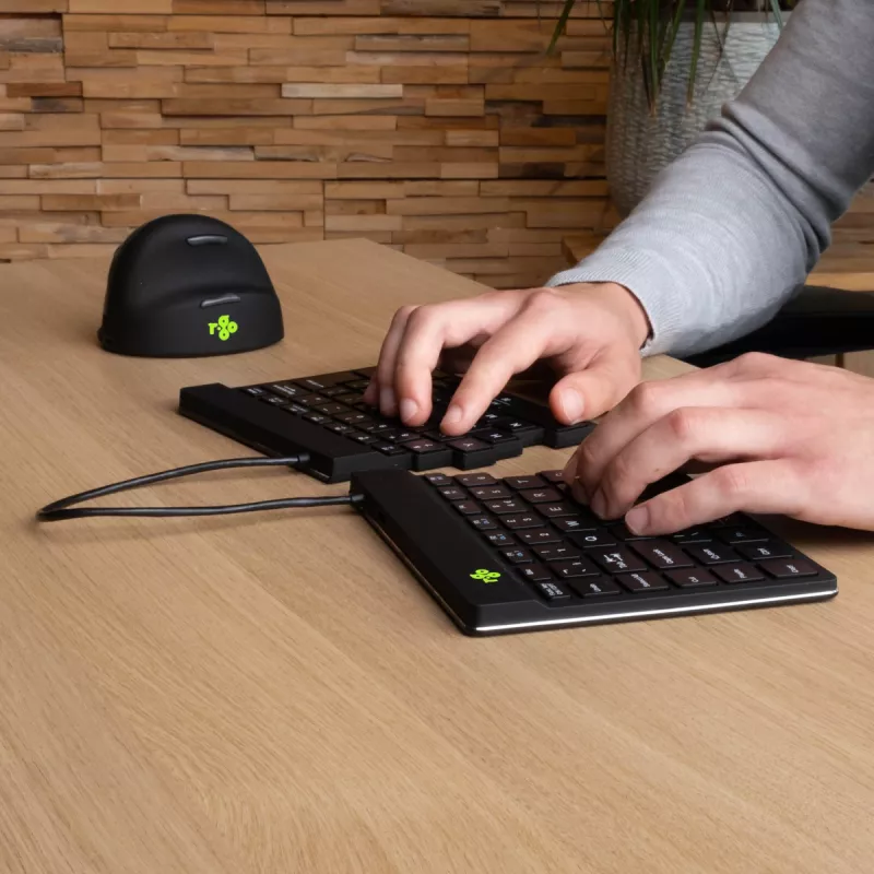 R-Go Tools ergonomická klávesnica R-Go Split Break so softvérom Break, ergonomická delená klávesnica, QWERTZ (DE), Bluetooth, čierna