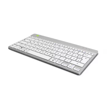 R-Go Tools ergonomická klávesnica R-Go Compact Break, kompaktná klávesnica so softvérom na prestávky, QWERTZ (DE), Bluetooth, biela