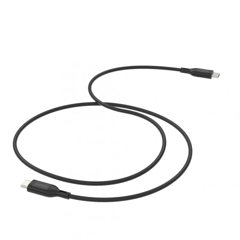 Nabíjací kábel USB-C na USB-C 1 m — Zagg International mophie essentials, USB 2.0, čierny