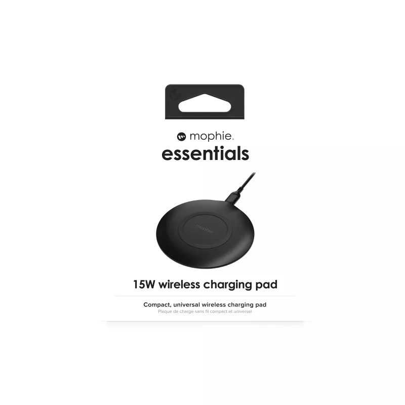 mophie essentials bezdrôtová nabíjacia podložka 15 W smartphone čierna USB interiér