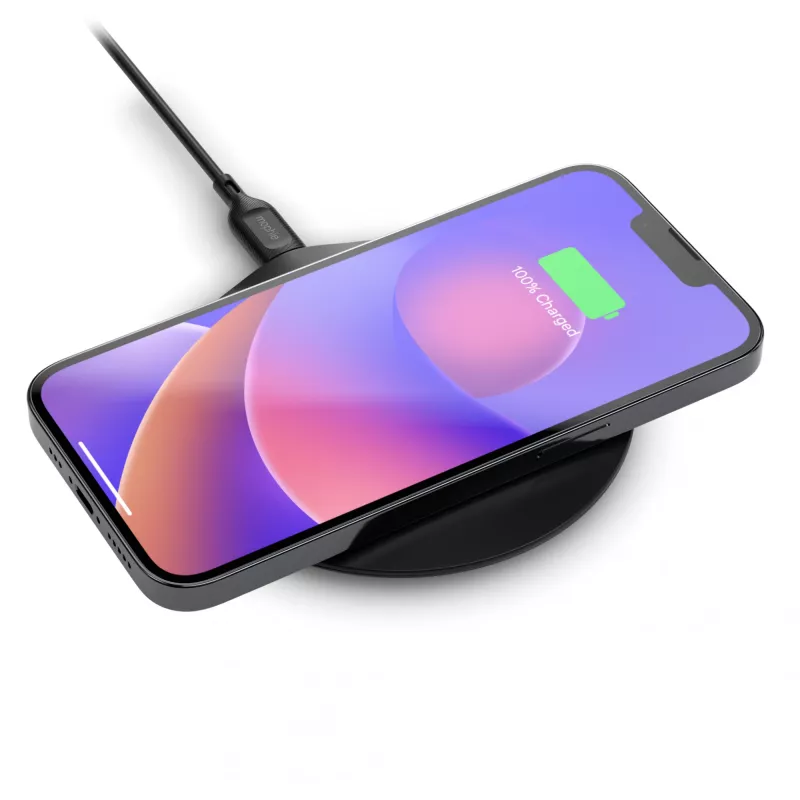 mophie essentials bezdrôtová nabíjacia podložka 15 W smartphone čierna USB interiér