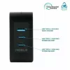 Ravanson Mobilis nabíjačka 100W GaN 2×USB‑C + 1×USB‑A AC pre interiér — pre notebook, smartfón, tablet — čierna