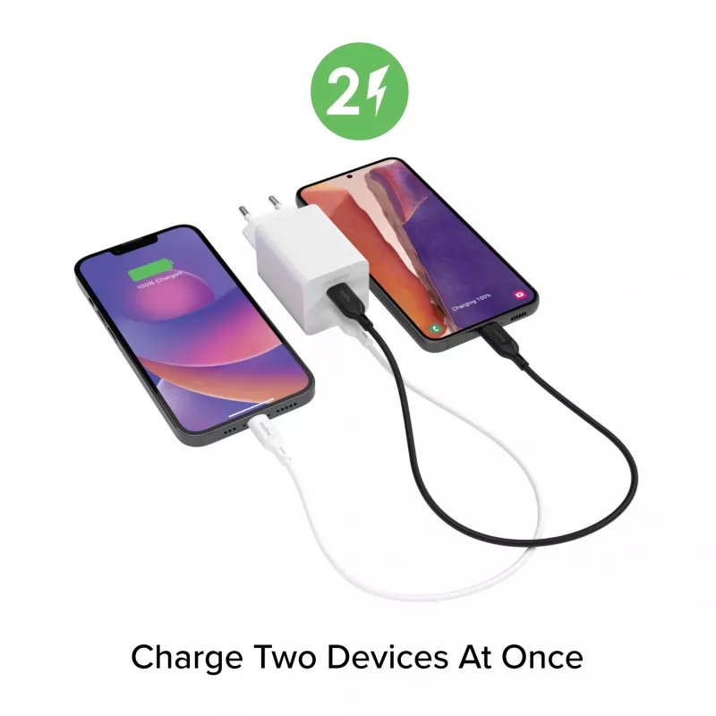 Napájací zdroj Zagg 50W 2x USB-C biely — Zagg mophie essentials