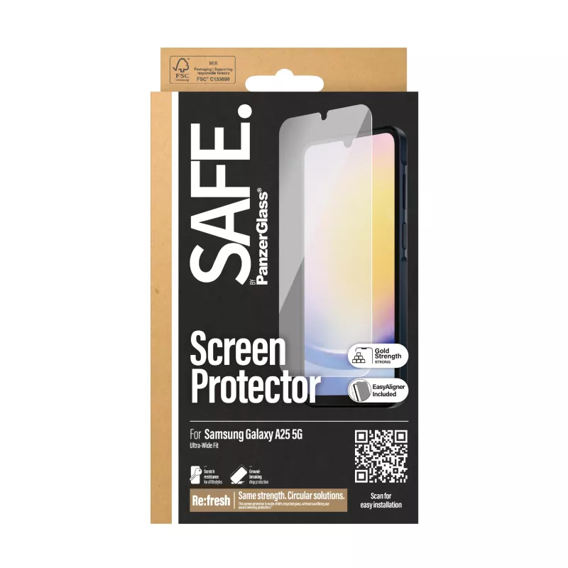 PanzerGlass SAFE. by ® ochrana displeja Samsung Galaxy A25 5G | Ultra-Wide Fit s EasyAligner