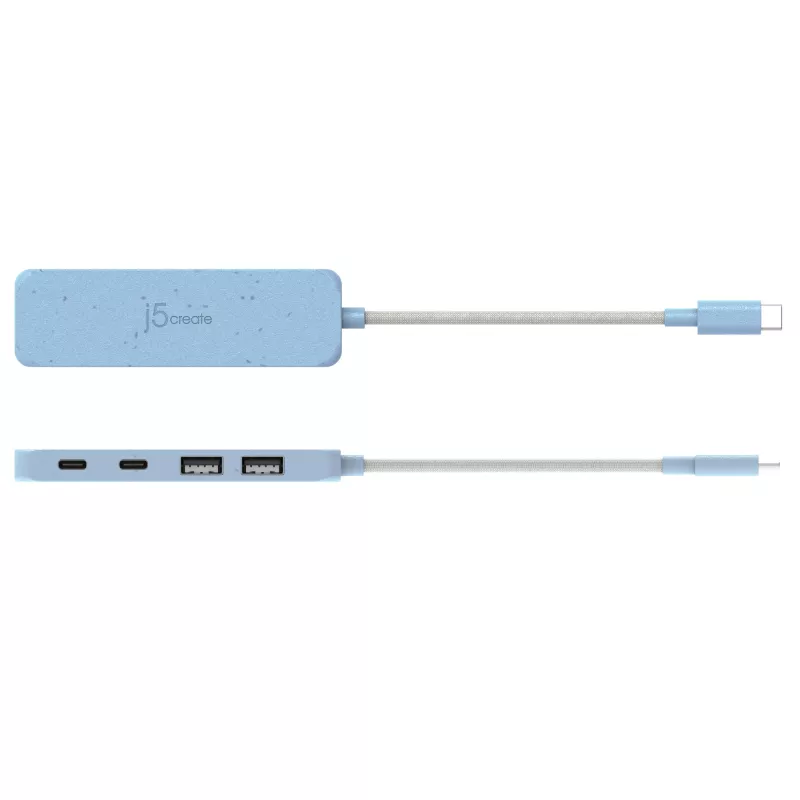 j5create ekologický USB-C na 4-port Type-C a Type-A Gen 2 hub