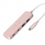 USB-C hub j5create JCH342ER-N 4-port Type-C Type-A Gen 2 10000 Mbit/s ružový