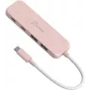 USB-C hub j5create JCH342ER-N 4-port Type-C Type-A Gen 2 10000 Mbit/s ružový