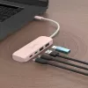 USB-C hub j5create JCH342ER-N 4-port Type-C Type-A Gen 2 10000 Mbit/s ružový