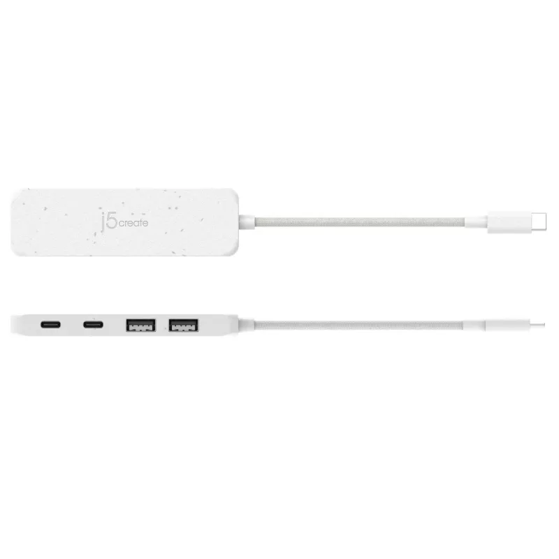 j5create ekologický USB-C na 4-port Type-C & Type-A Gen 2 hub
