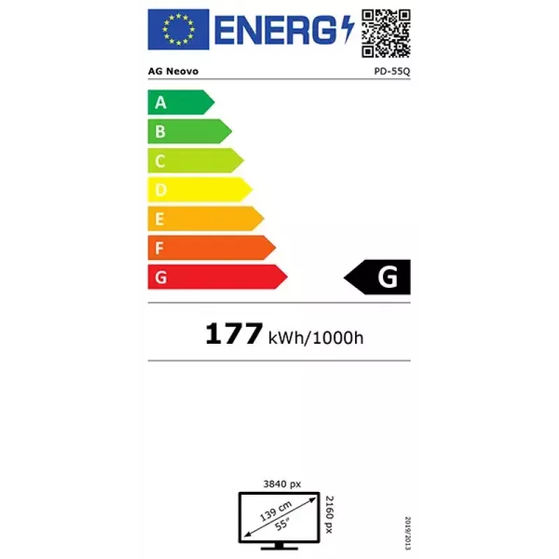 Komerčný displej AG Neovo 55-palcový 4K PD55Q011M000