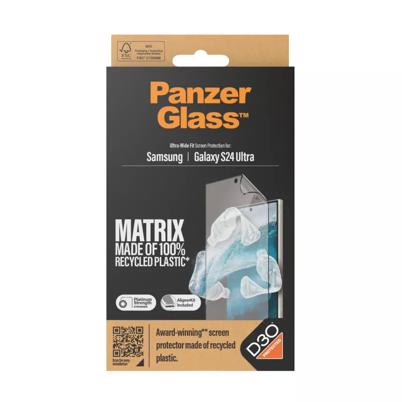 PanzerGlass ® ECO MATRIX ochrana displeja s D3O® Samsung Galaxy S24 Ultra | Ultra-Wide Fit s AlignerKit