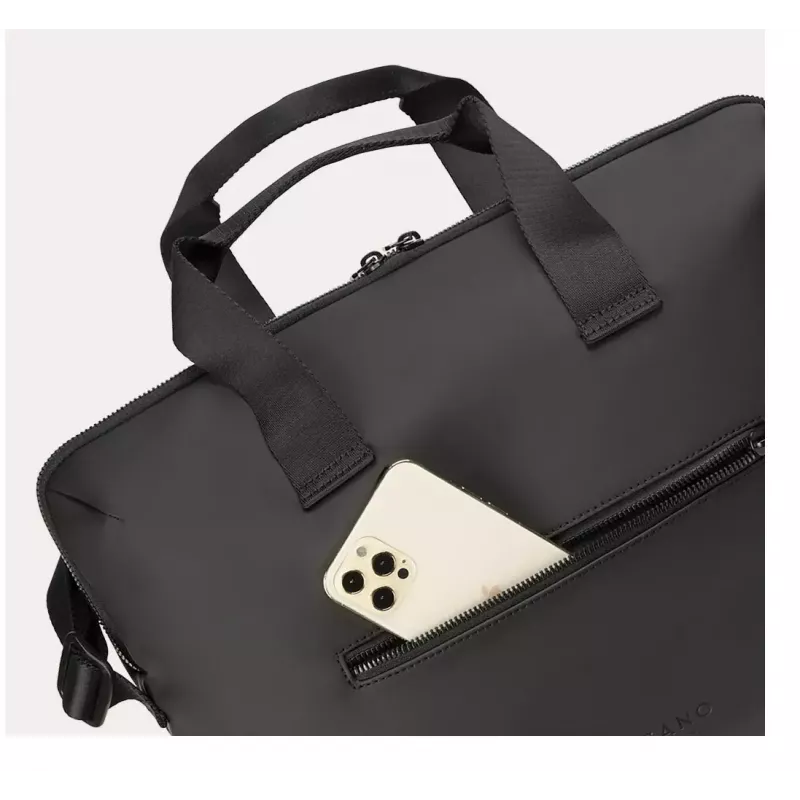 Tucano Gommo BGOM15-BK taška na notebooky 15,6 palcov a MacBook Pro 16 palcov (40,6 cm), vodeodolný recyklovaný materiál, ramenný popruh, čierna