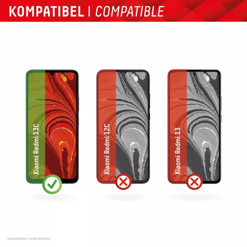 Displex Smart Glass (9H) pre Xiaomi Redmi 13C, montážna nálepka, nerozbitné