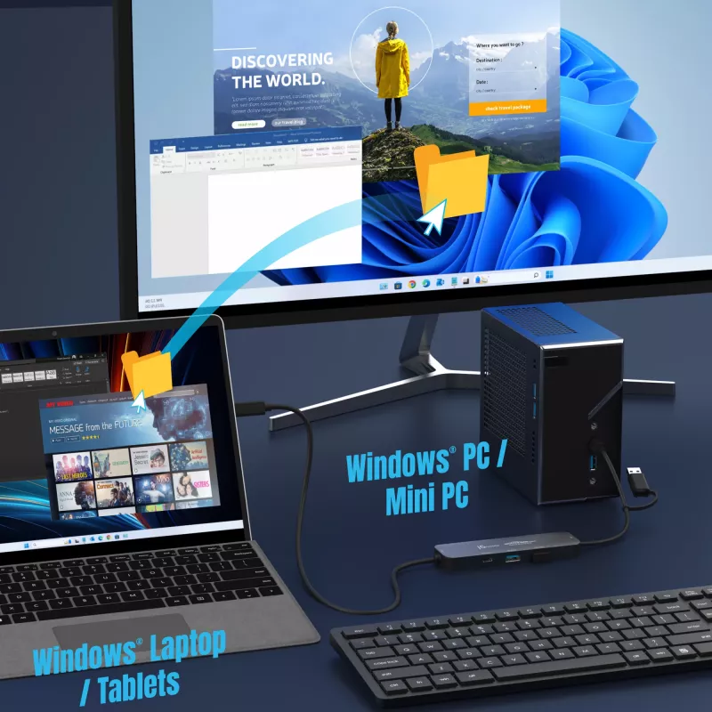 j5create JCH462 Wormhole Switch™ Display Sharing Hub, čierna