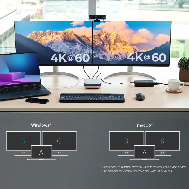 j5create JCDS337 USB-C® Dual 4K Speakerphone Dock Pro, čierna