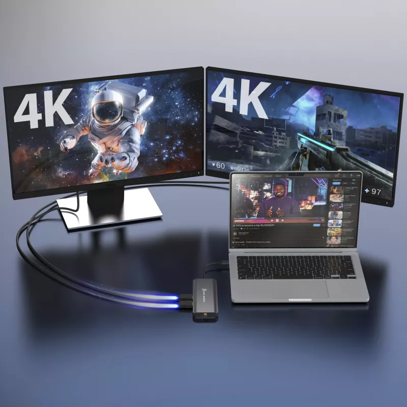 j5create JCD398 USB-C® Dual 4K HDMI™ 10Gbps Mini dok, čierna