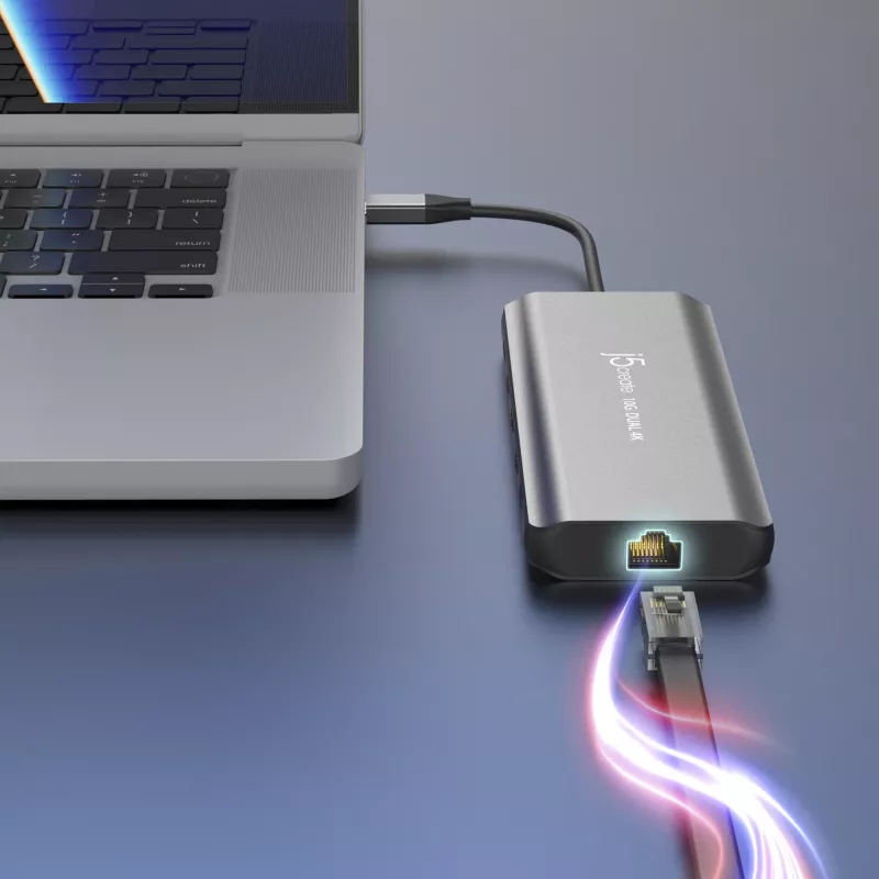 j5create JCD398 USB-C® Dual 4K HDMI™ 10Gbps Mini dok, čierna