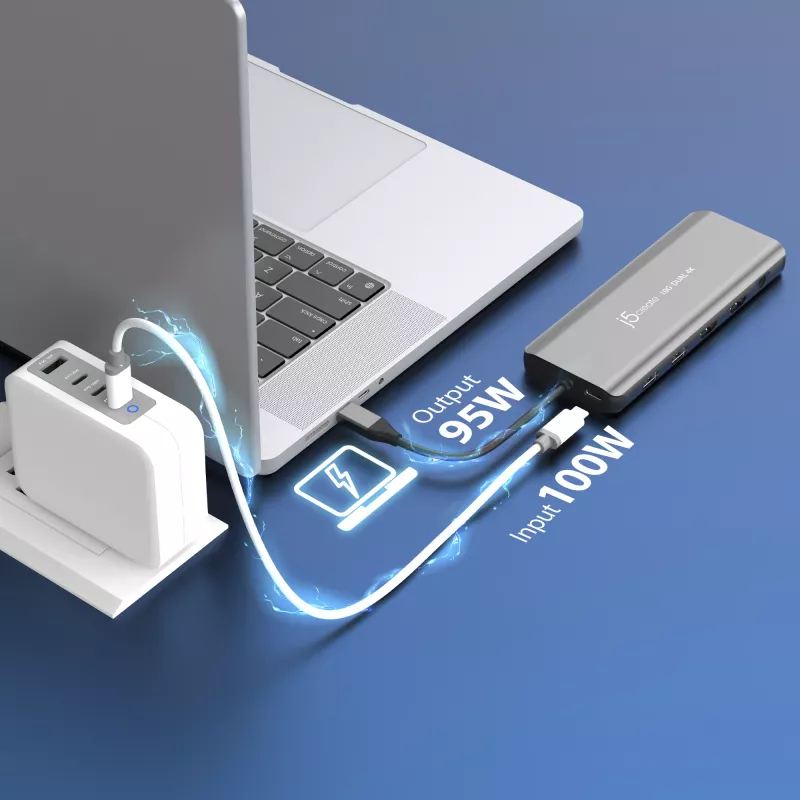 j5create JCD398 USB-C® Dual 4K HDMI™ 10Gbps Mini dok, čierna