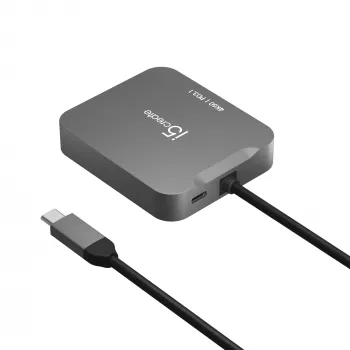 j5create JCD3191 4K60 Elite USB-C® cestovný adaptér, čierna