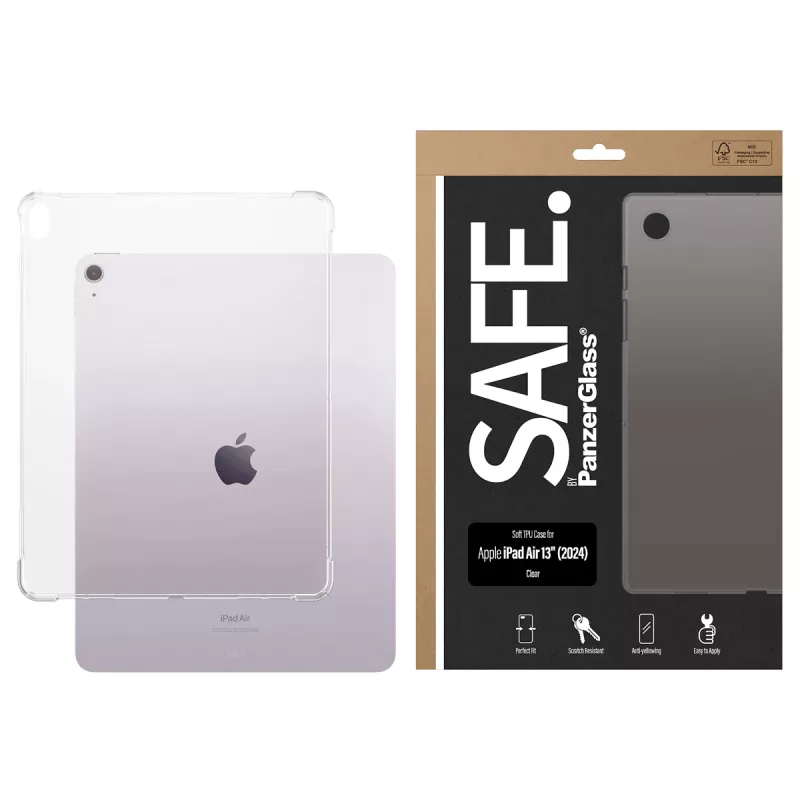 PanzerGlass SAFE. by ® TPU puzdro transparentné pre iPad Air 13'' (2024-2026)